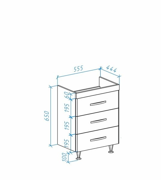 Тумба под раковину Bellezza Рокко 60 4635309660042